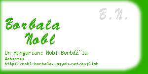 borbala nobl business card